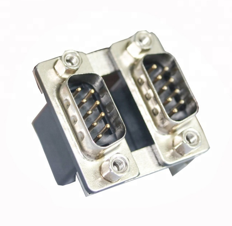 Male To Male D Sub Connector DIP Double Row With Tin Or Gold Over Nickel