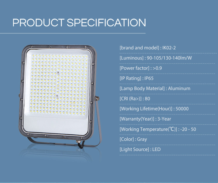 P65 Waterproof Outdoor 50w 100w Reflector Led Focos 200w 300w 400w 500w Solar Led Flood Light