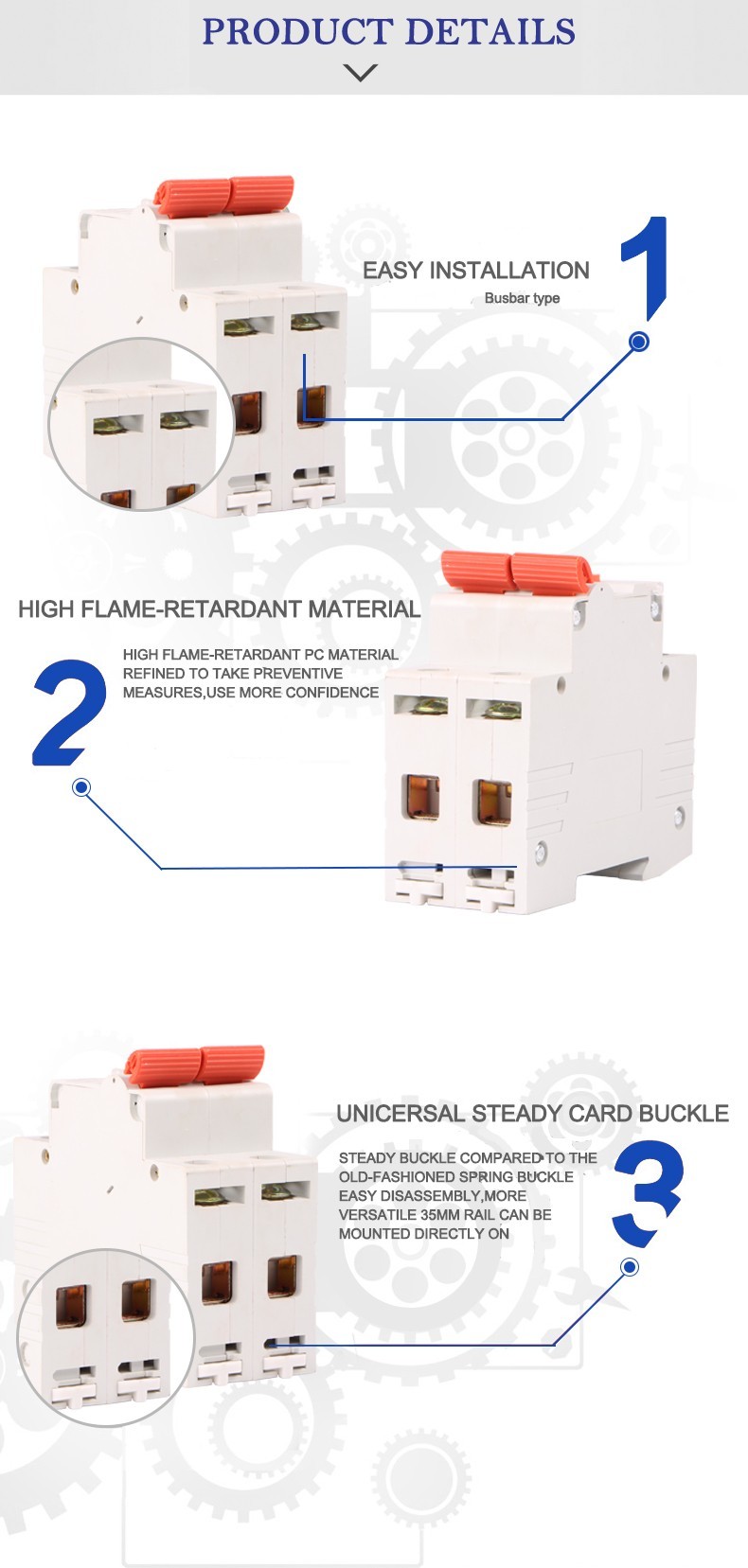 CE 4 Pole 25a 30ma Type A Rcd Power Breaker Easily Installed