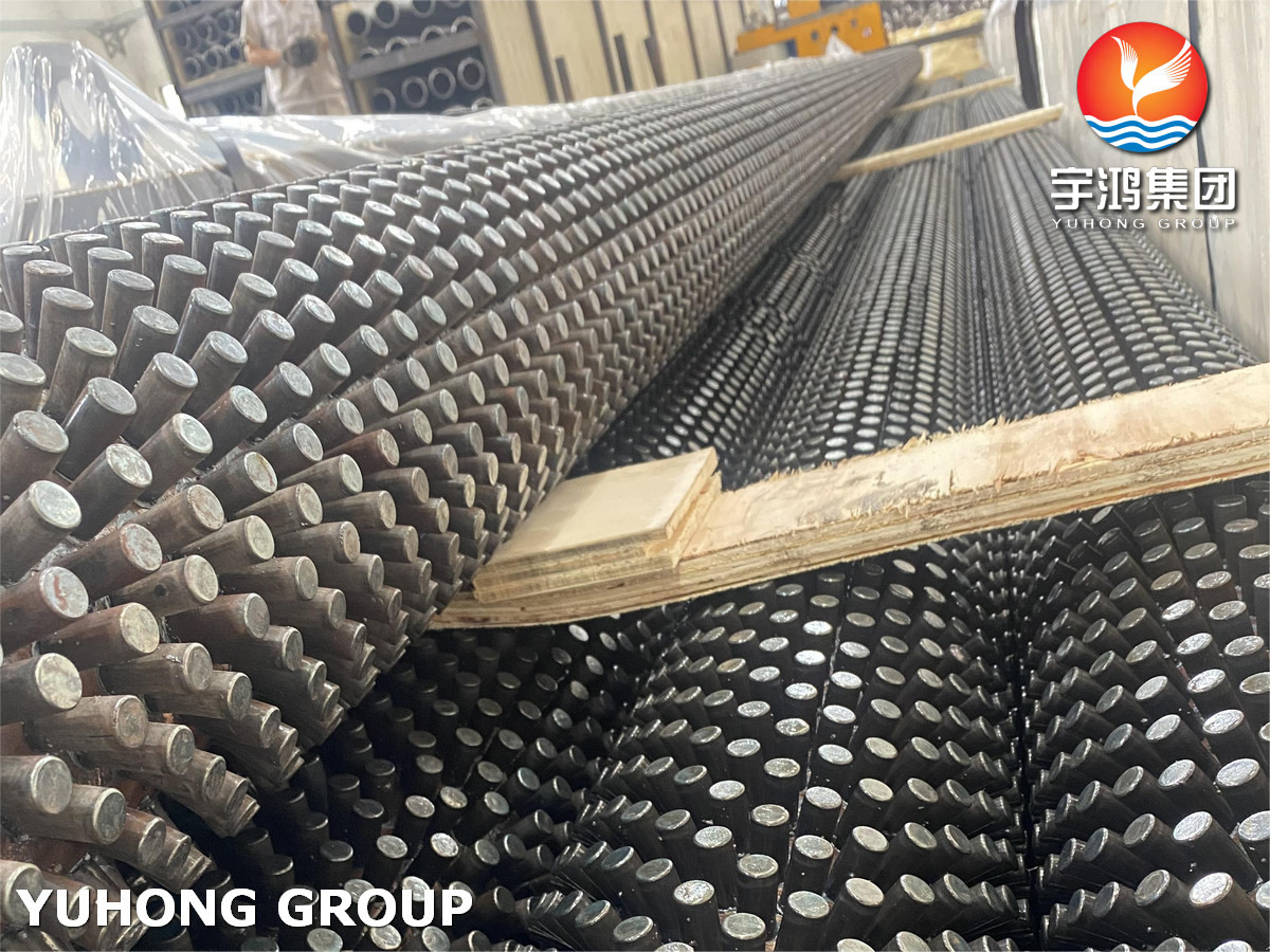 ASTM A213 T9 Alloy Steel Seamless Stud Fin Tube Customized Size