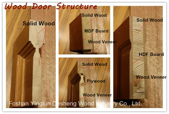 Modern Style Wooden Composite Front Doors Swing Open Eco - Friendly Nature Color