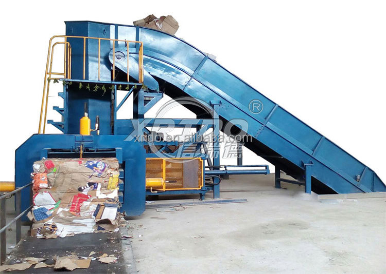 120T Automatic Horizontal Baler Hyd Cotton Compactor For Waste Plastic Bottles