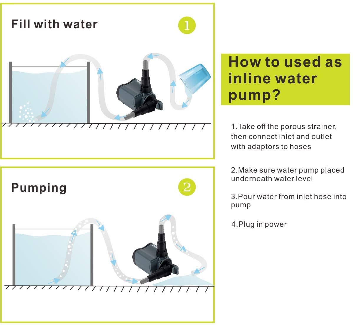 Hygger Submersible Water Pump For Aquarium Fish Tank
