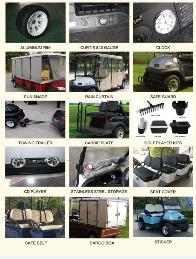 Professional 6 Person Electric Golf Carts With Comfortable Seats Multi Color Available