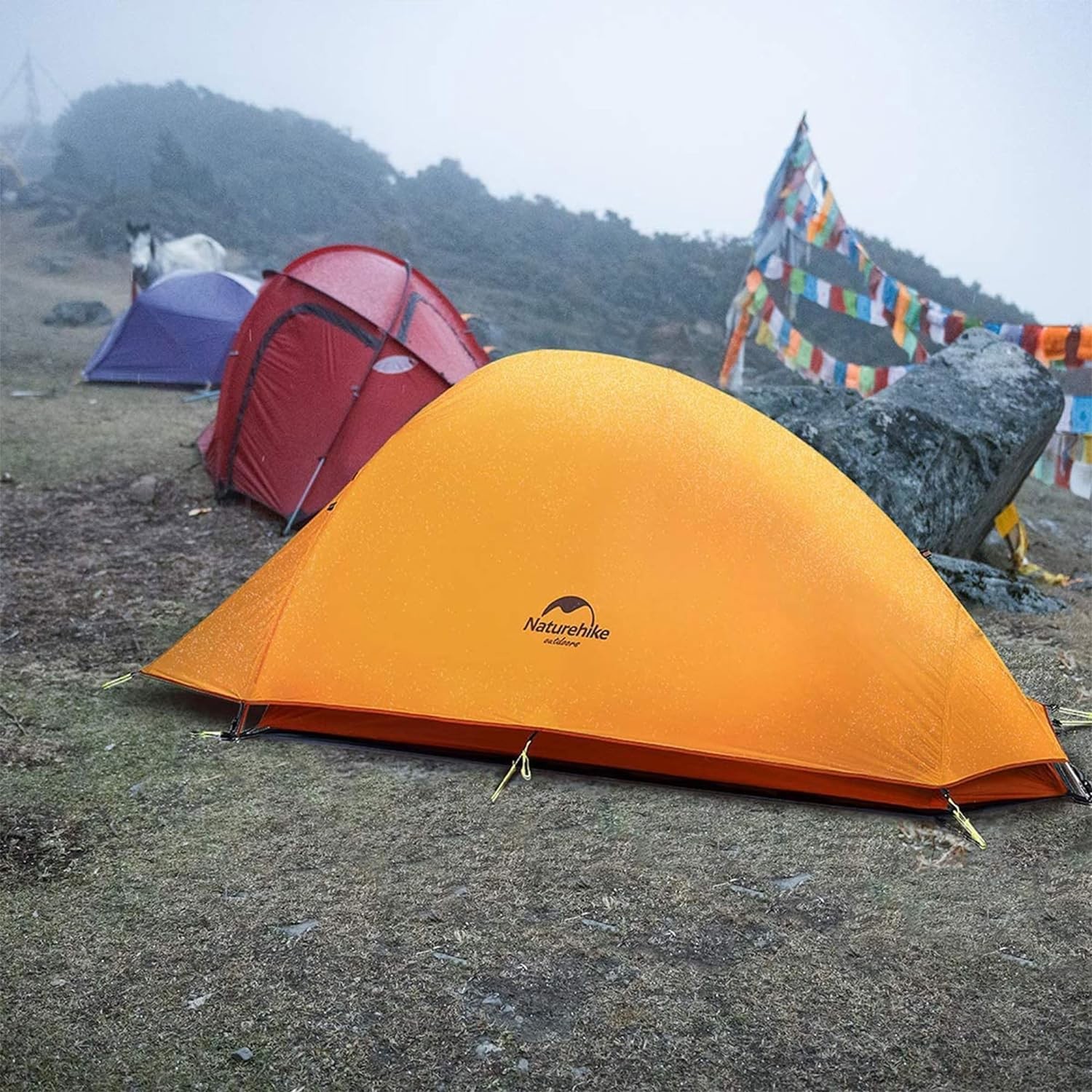 Naturehike Cloud-Up 1 Person Tent Lightweight Backpacking Tent for One Man, Waterproof Ultralight Single Person Tent, Do