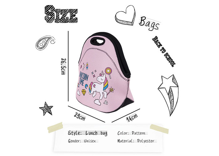 Personalized Large Insulated Lunch Bag , Thermal Lunch Tote Bags Neoprene Durable