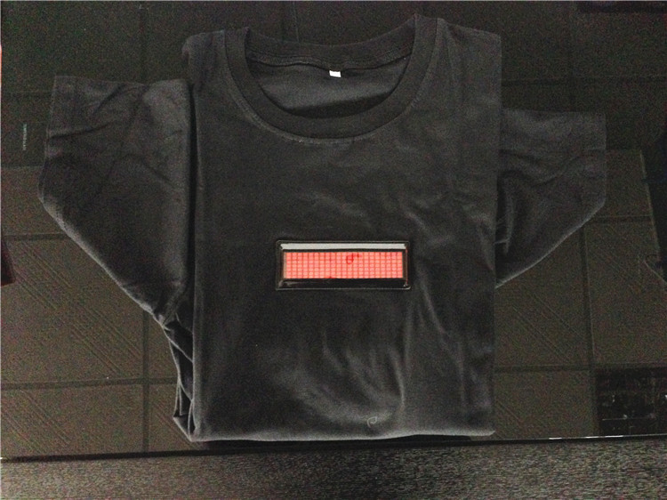 2019hot selling custom light up unisex led T-shirt message rolling display flashing led tshirt setup by the coustomer