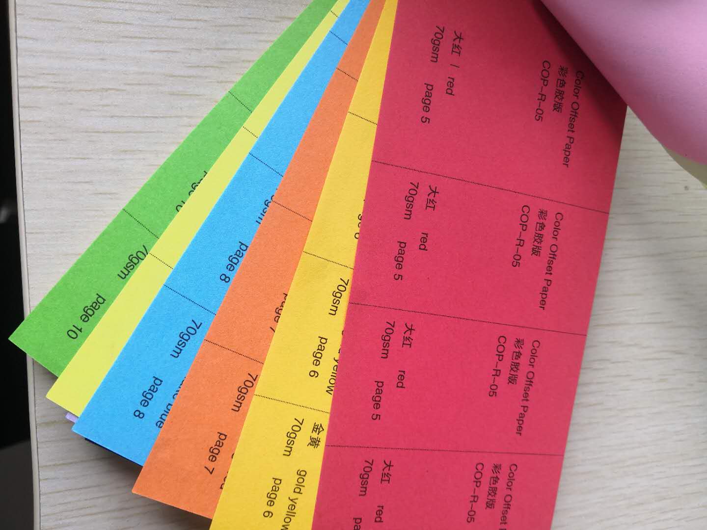 Tracing Paper 55-150gsm Red/Yellow/Green/Pink Color Woodfree Offset Paper/Bond Paper