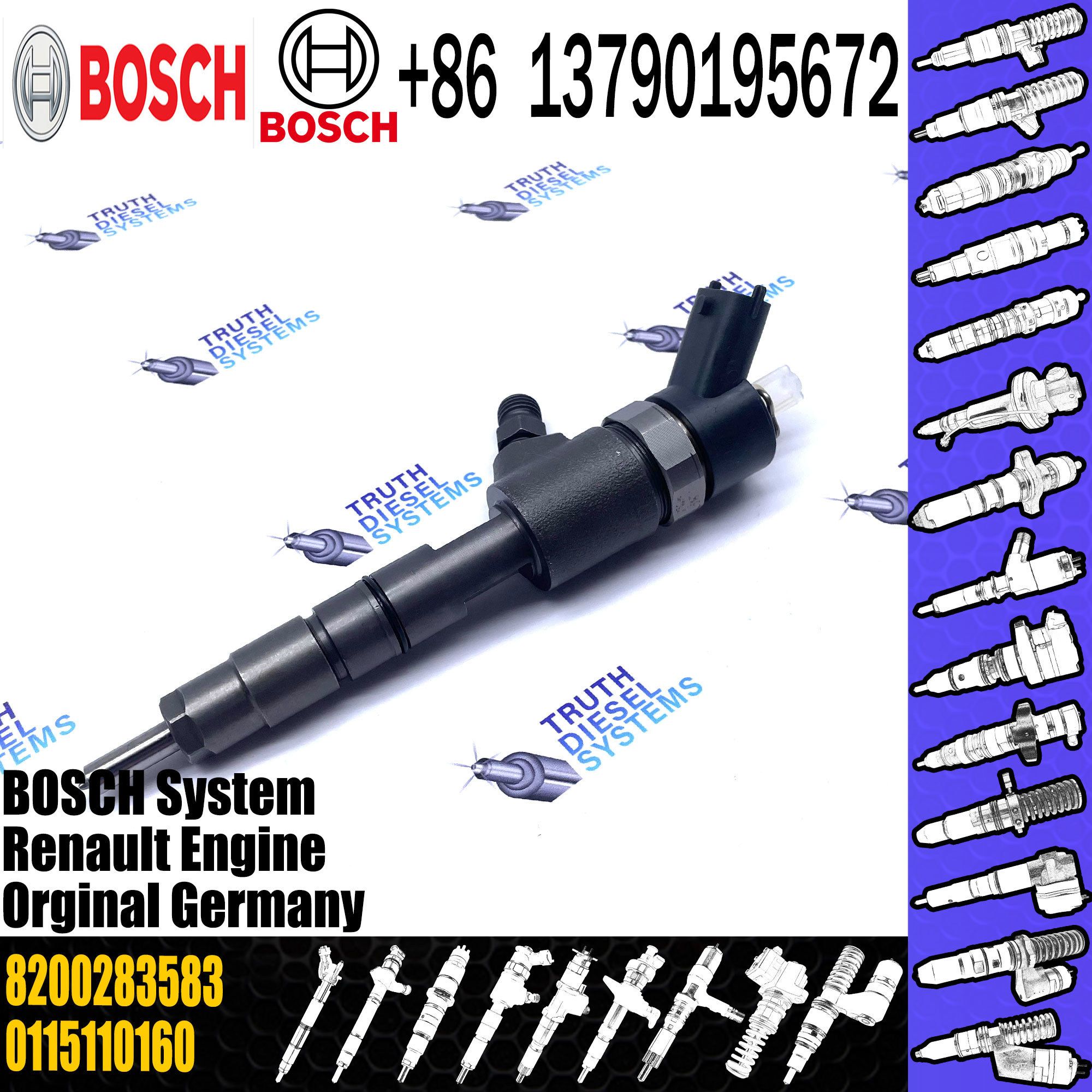 0986435098 Fuel Injection Pump ISO 8200279059 8200283583 0445110160