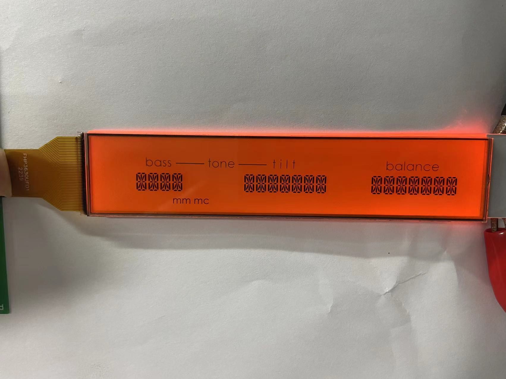 Positive Matrix HTN LCD Display Monochrome 7 Segment Transmissive Graphic LCD Screen For Audio