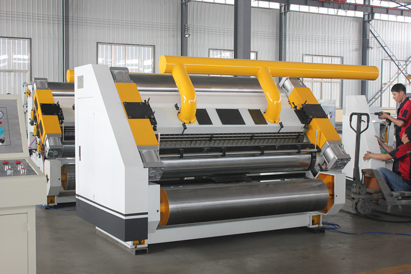 5 Ply Corrugated Cardboard Production Line Electric Heating Single Facer