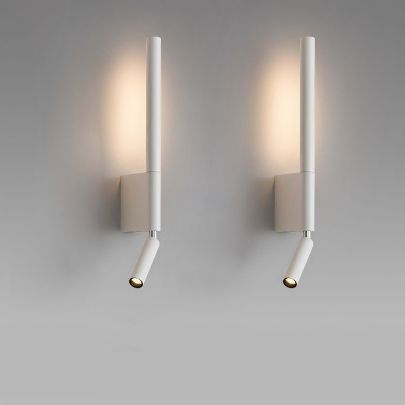 350 Modern Adjustable Swing Arm Wall Lamp Black White Light for Bedroom Bedside House Reading Living Room Home Hallway
