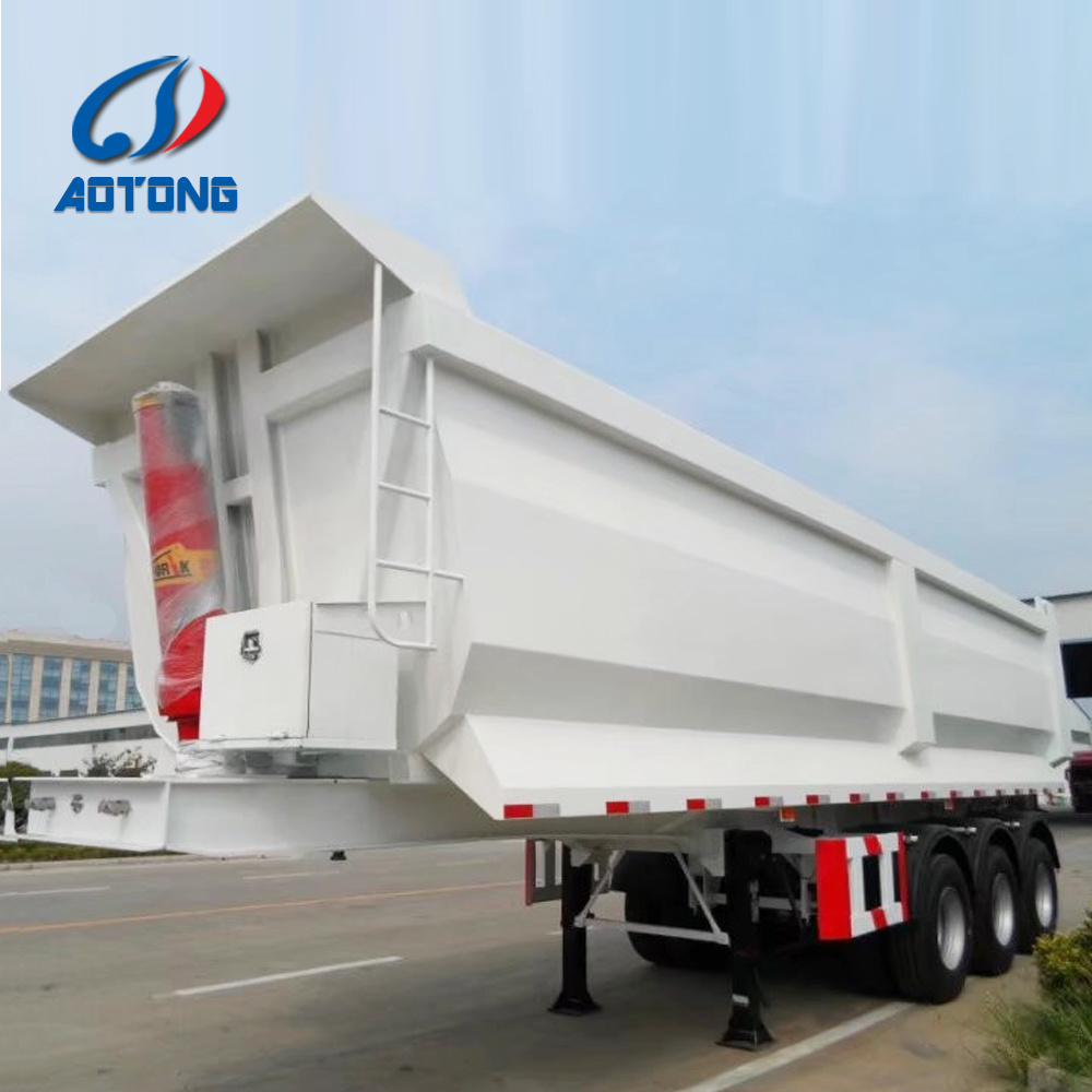 3 Axle Hydraulic Cylinder Tipper Dump Semi-Trailer 9000*2500*1600 mm Customerize Avaiable