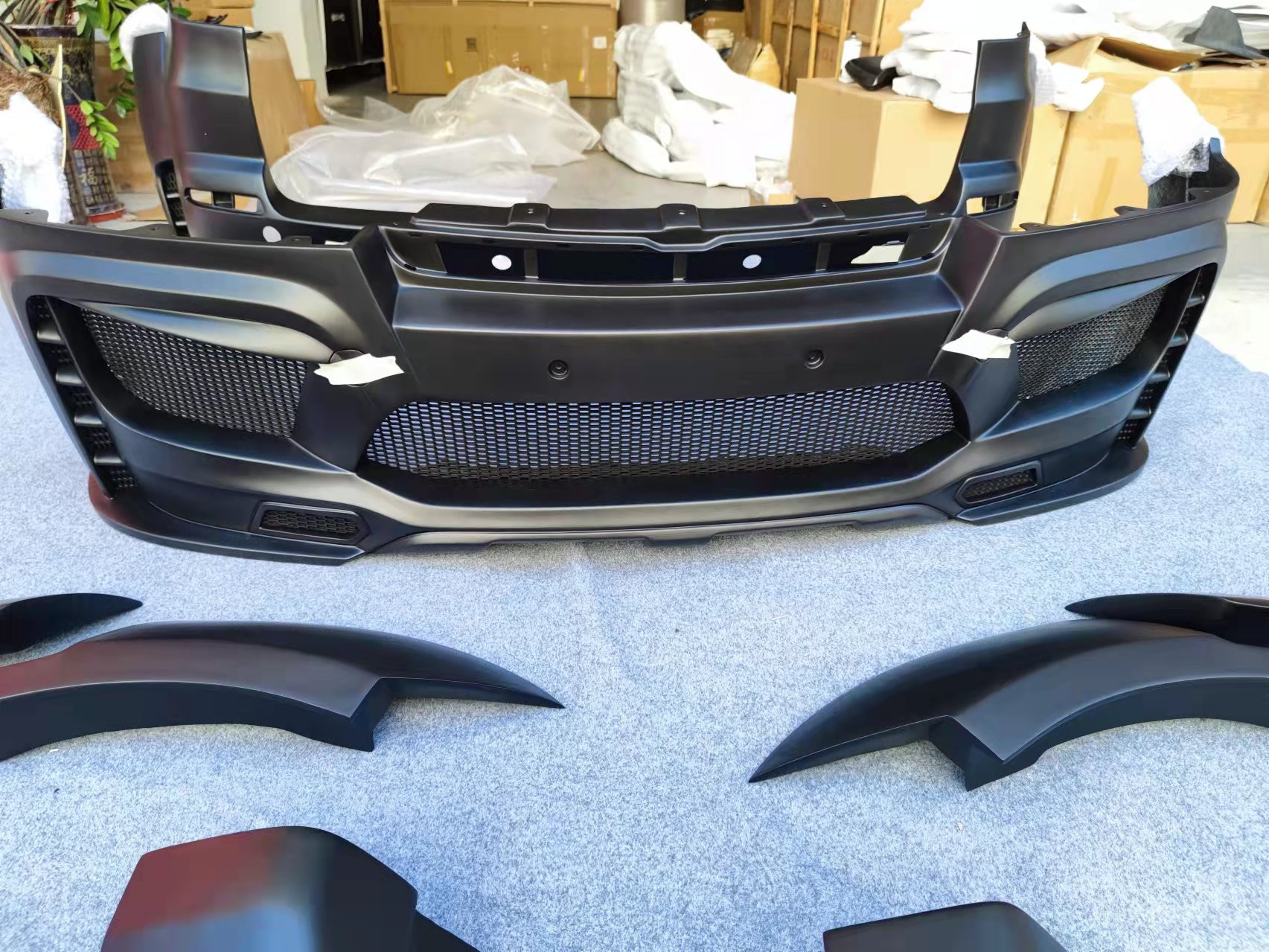 For BMW E70 E71 X5 Body Kit FPR Material X5 E70 E71 Upgrade PD Style Front and Rear Bumpers Wide Bodyki