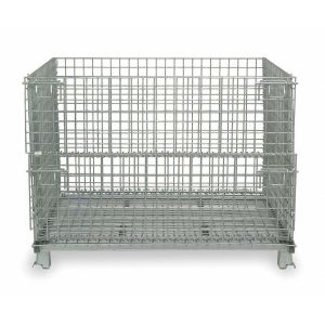 China Foldable Wire Mesh Container Q235 50x100 Wire Mesh Pallet Cages on sale