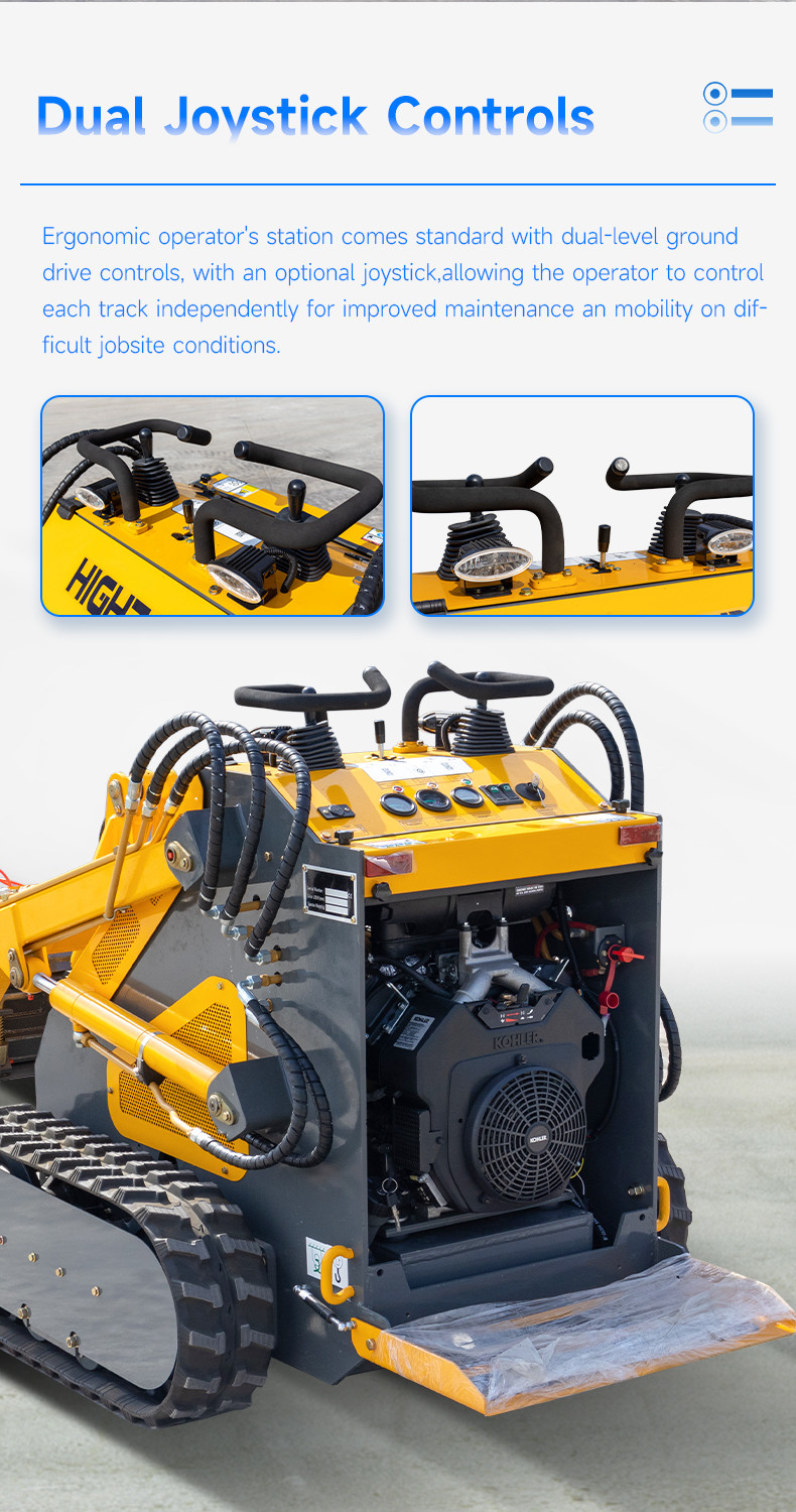 HTS430 Hydraulic Mini Skid Steer Loader brand Engine Small Crawler Loader