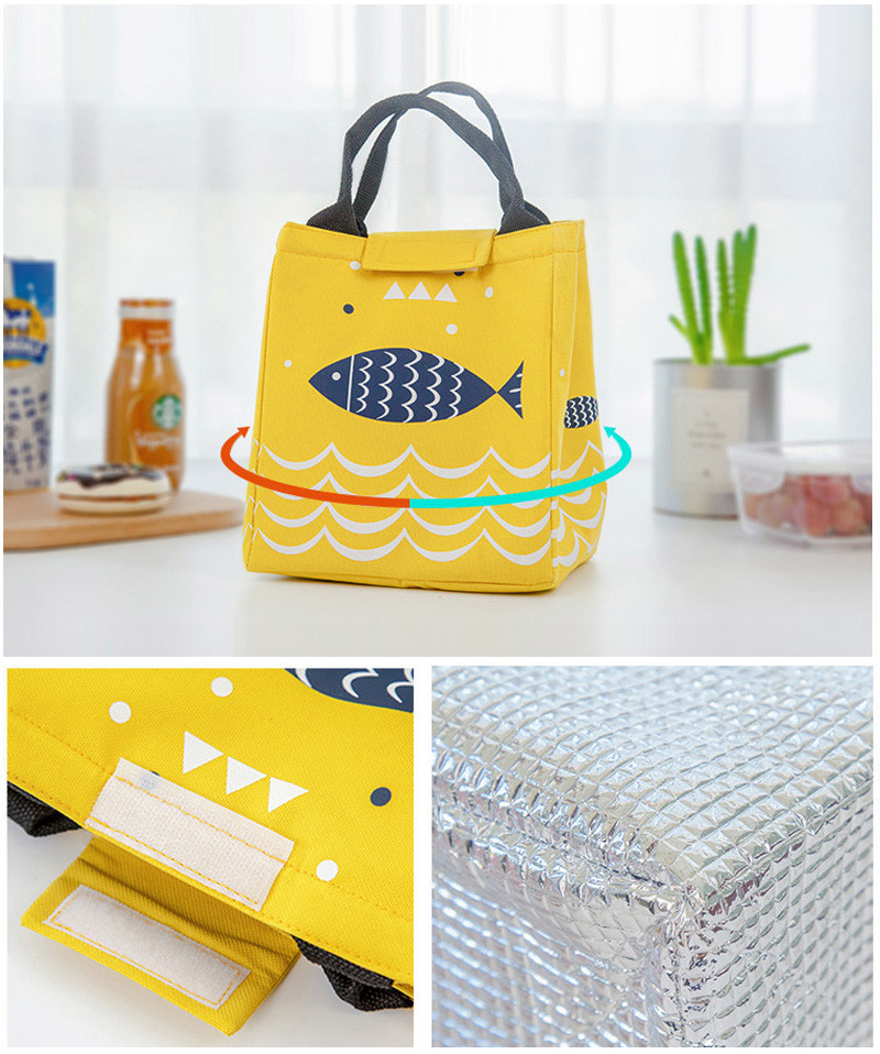 Japanese Pattern Women Insulated Lunch Cooler Bags