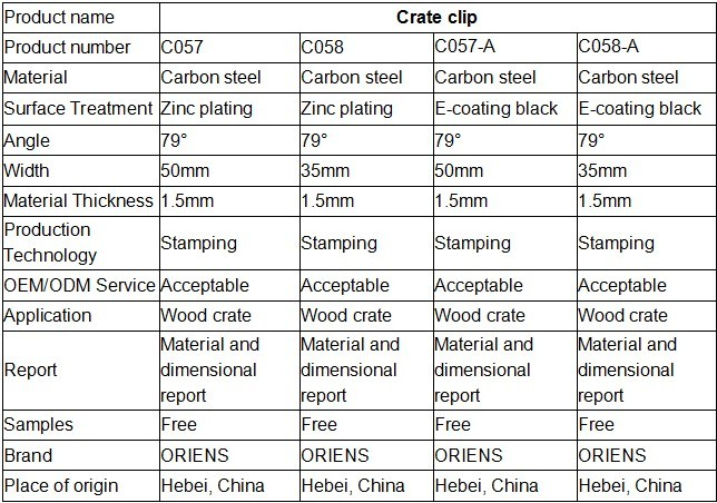 Spring Steel Reusable Shipping Metal Spring Retaining Crate Clips V Shape Clips Clamp For Wooden Box