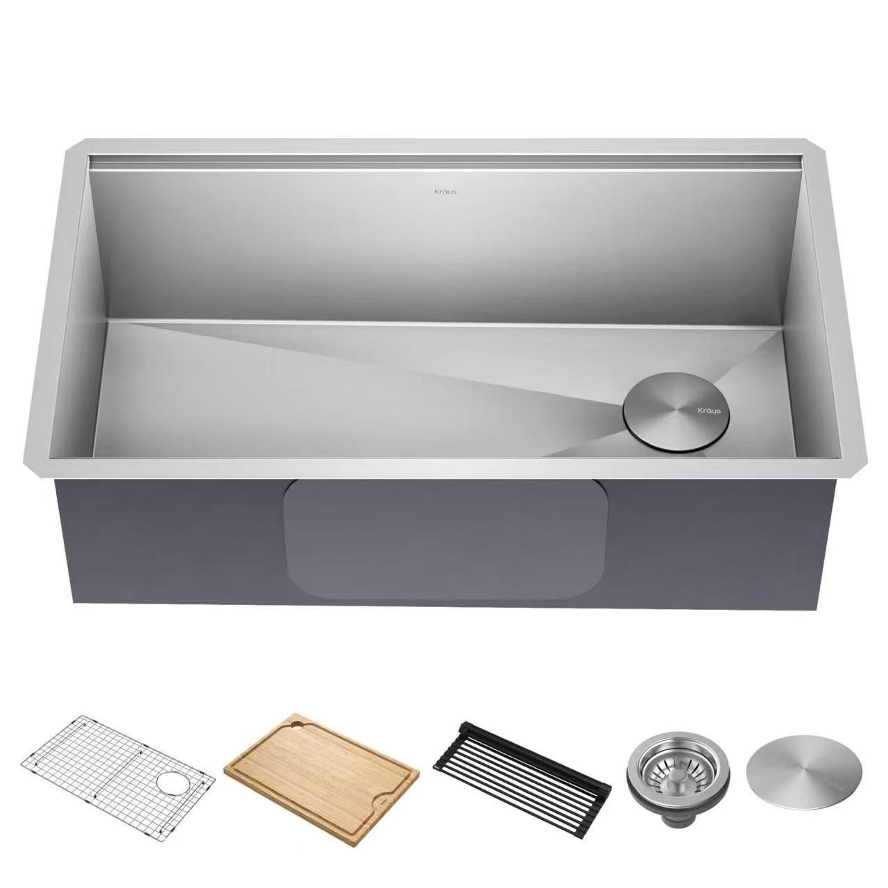 Modern Design Style Topmount Kitchen Sink featuring 3.5 Inch Drain Opening and Rectangular Bowl Shape