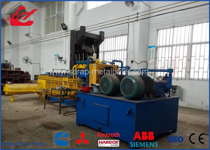 Electrical Control Non Ferrous Metals Hydraulic Scrap Baling Machine Turn Out Model