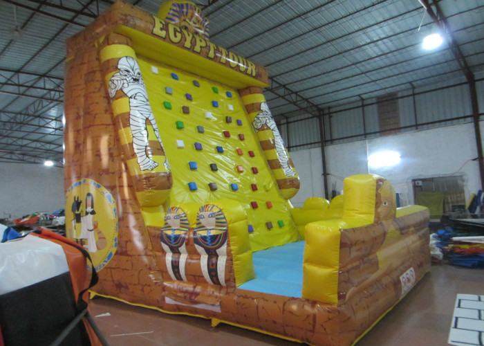 Commercial Egypt Tower Tour Inflatable Rock Climbing Wall Inflatable Sport Game Waterproof Fireproof PVC 5 X 4 X 6m