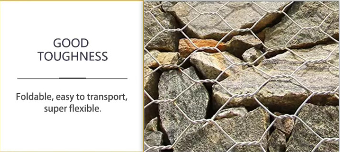 Low Carbon Steel Galvanized Gabion Baskets For Water and Soil Protection