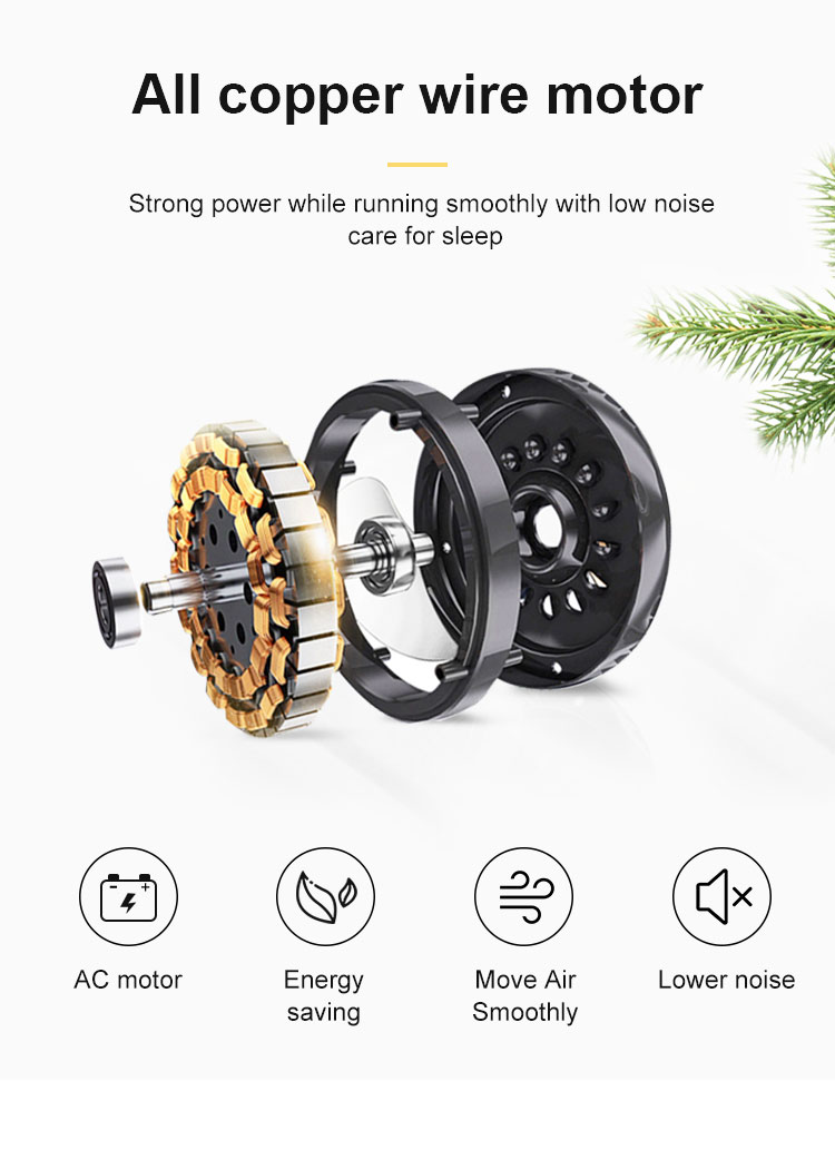 Retractable Ceiling Fan for Bedroom No Noise Warm Light 1stshine LED Folding Metal Body