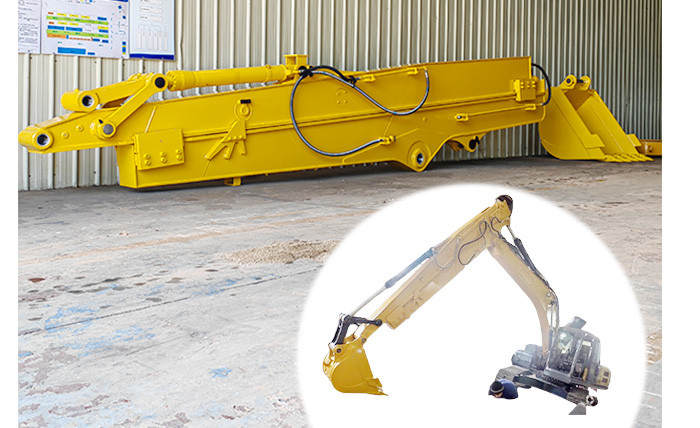 10m 12m Excavator Telescopic Arm For 20 Ton Excavator Digging House Foundation