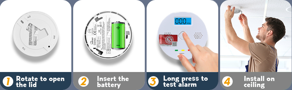 Home Indoor Air Quality Monitors 3*1.5V AA 3*1.5V AA 100*3.8mm ABS Plastic