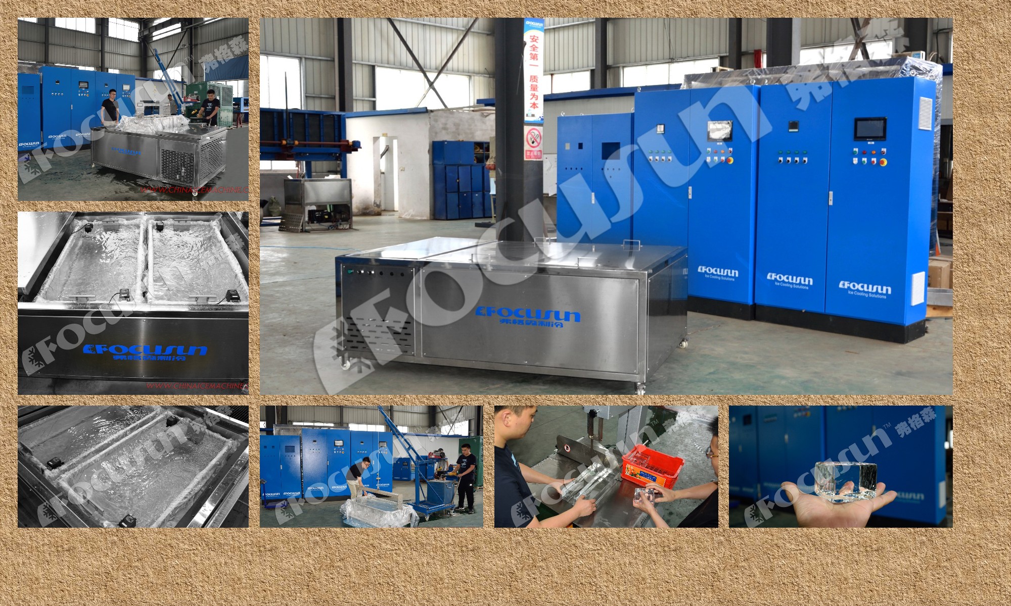 Transparent Block Ice Maker with Condenser Core Components Ice Sculpture Machine
