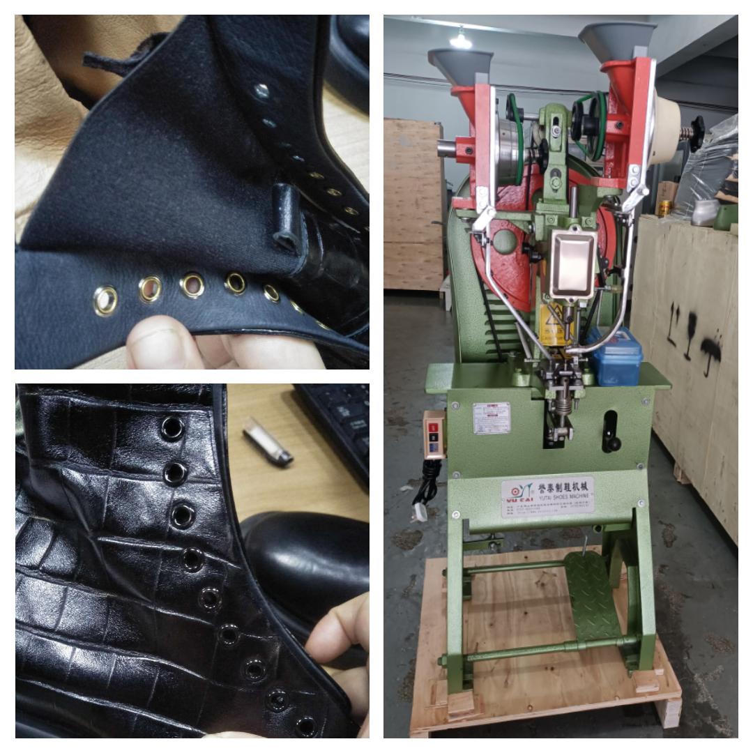 FOSHAN Footwear Machine Automatic Eyelet Machine for Shoe Eyelet Riveting Weight 230KG Machine Dimensions 550*600*1430mm
