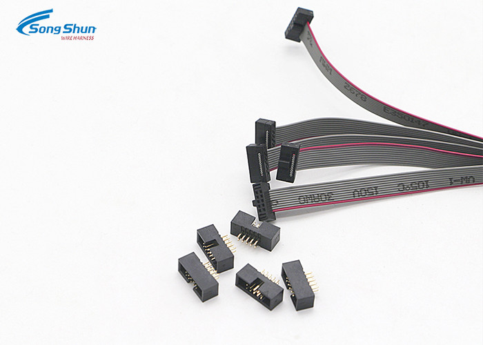 Female 30 Pin Ribbon Cable , Copper Wire Conductor 30AWG 20 Pin Ribbon Cable