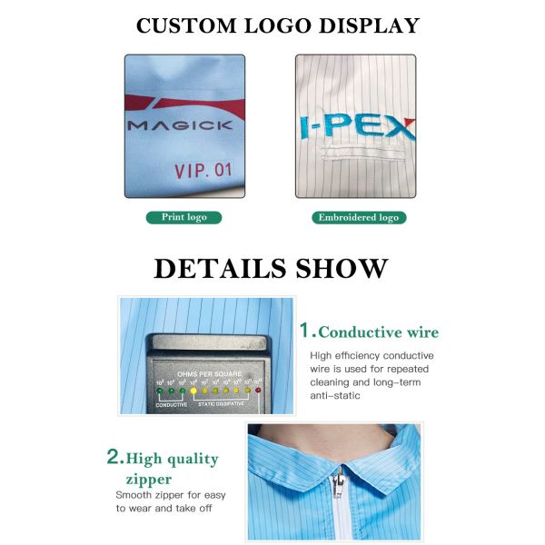 HANYANG CLEAN ESD Workwear 10e6-10e9 Ω Anti Static Unisex Washable