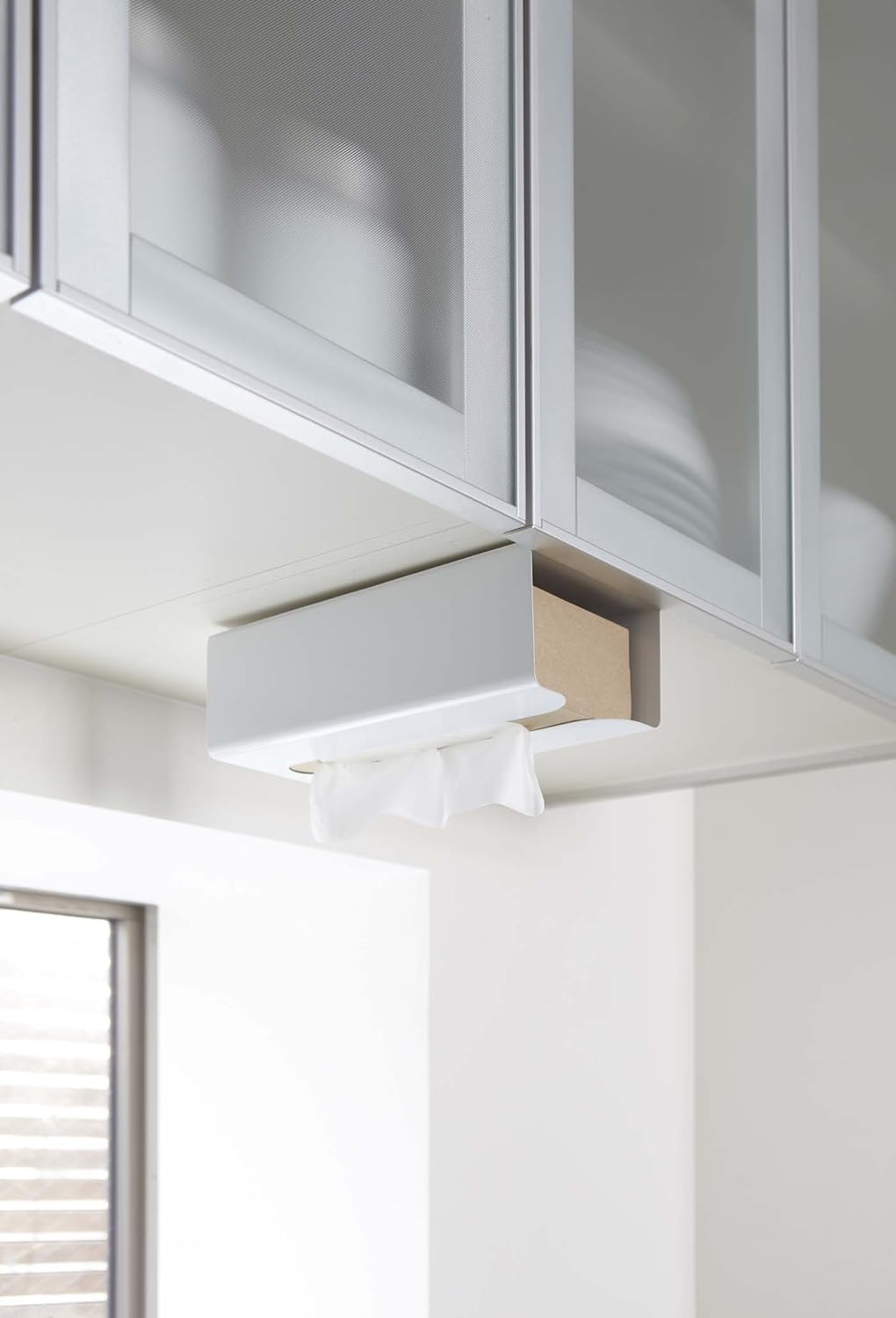 Hanging Tissue Case Black Under Cabinet Paper Box Holder Kitchen Door Storage Solution