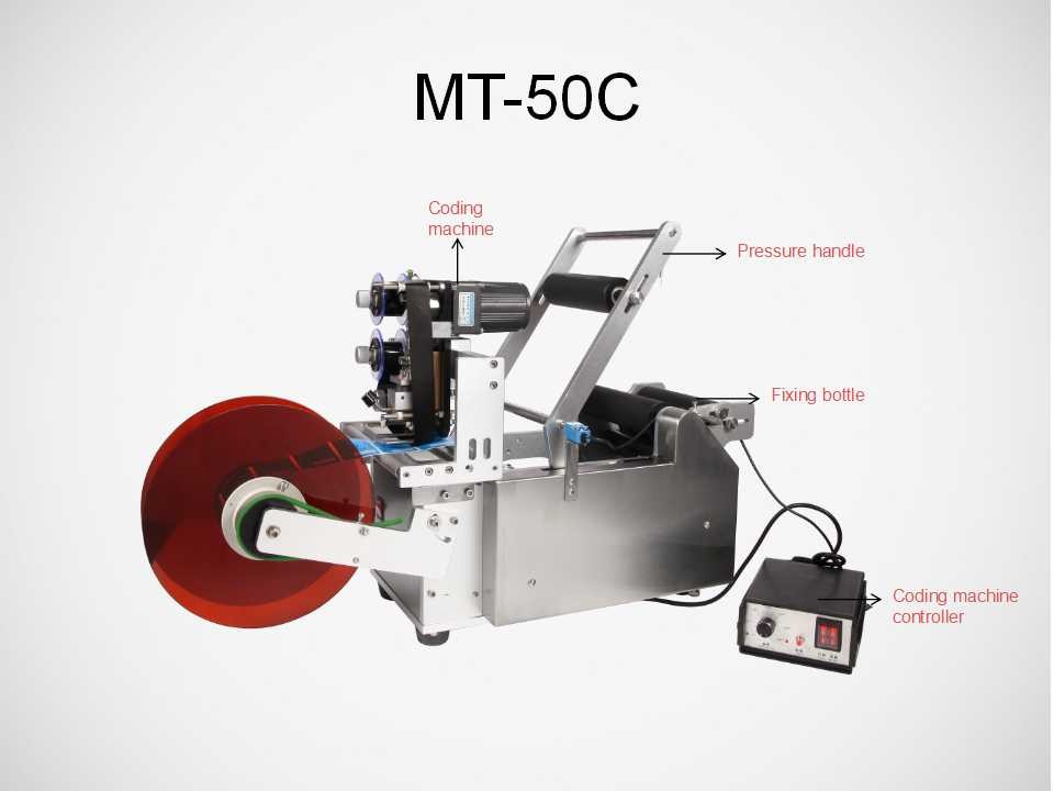 High Accuracy Round Bottle Labeling Machine , Semi Automatic Labeling Machine