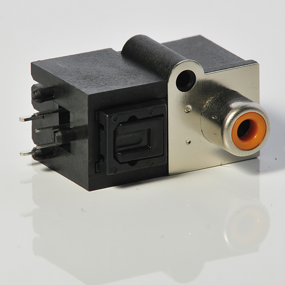 AV-GQR05B Optica Jeck 25Mbps 3-5V Digital Optical Toslink Connector Vertical Female Plug Socket