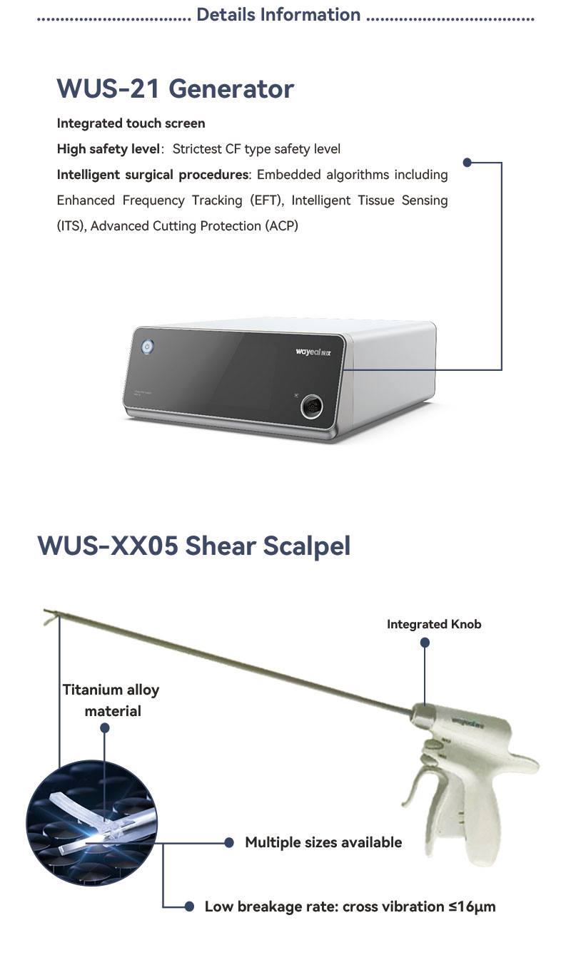 WUS-2 Surgical Ultrasonic Scalpel System For Laparoscopic Surgery