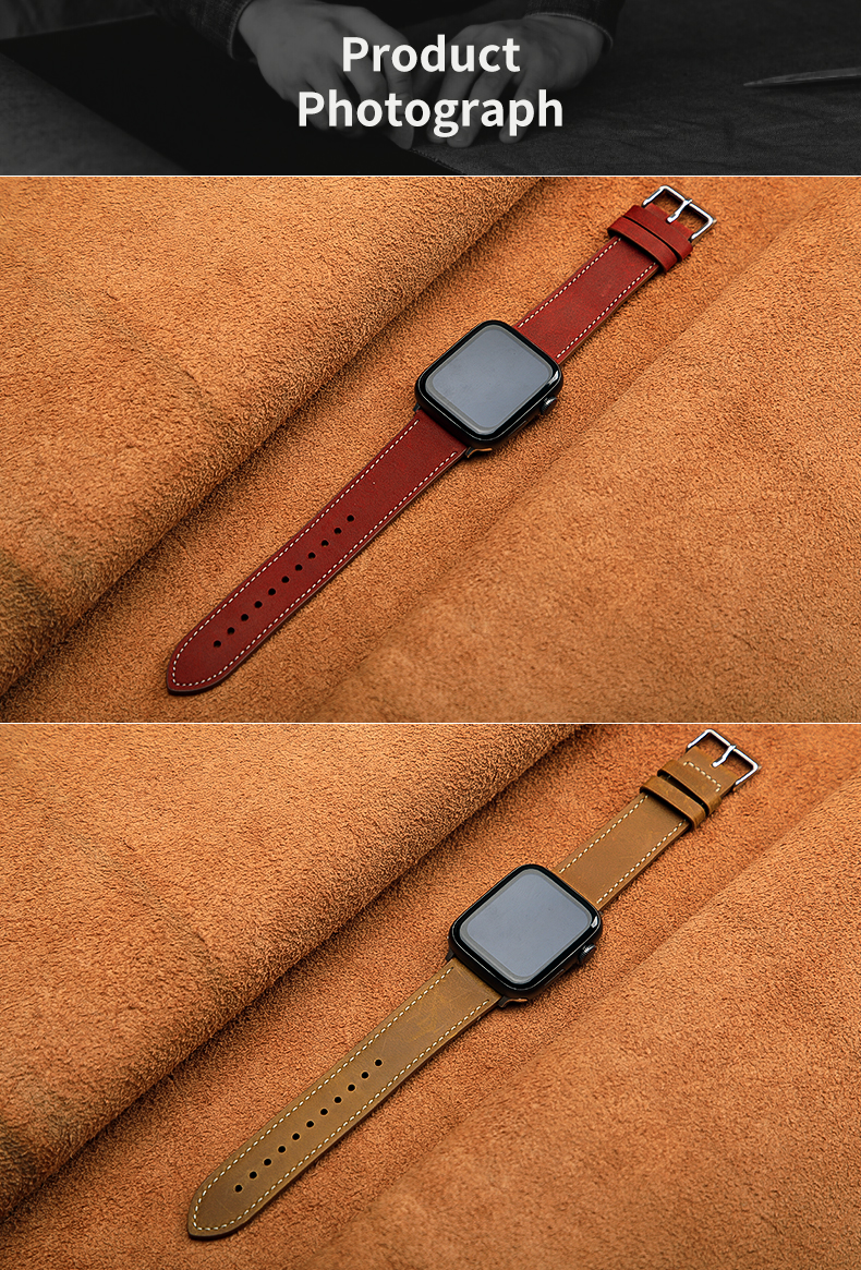 Apple Watch Leather Look Band Bracelet for 38mm 40mm 42mm 44mm Series 7 6 SE 5 4 3 2 1
