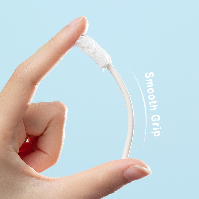 Disposable Baby Oral Skimmed Gauze Cleaning Brush Cotton Swab Mouth Tongue Cleaner