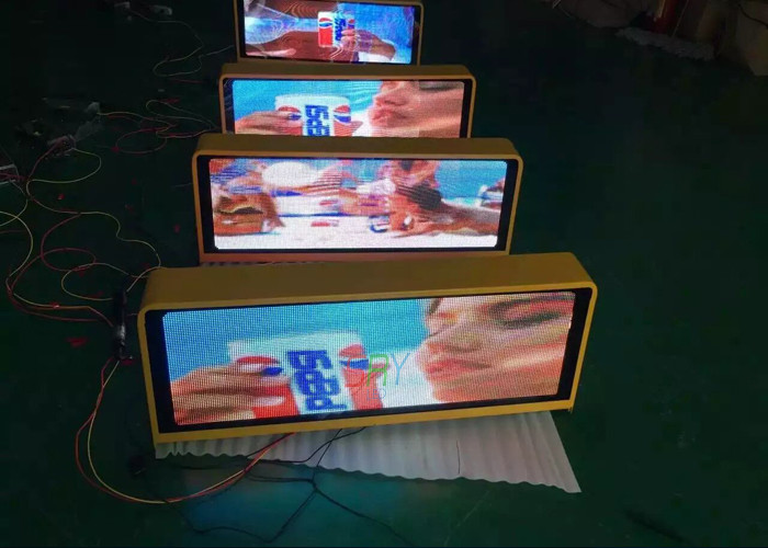 IP65 Asynchronous Wireless Taxi LED Display Top / HD Light led taxi roof signs