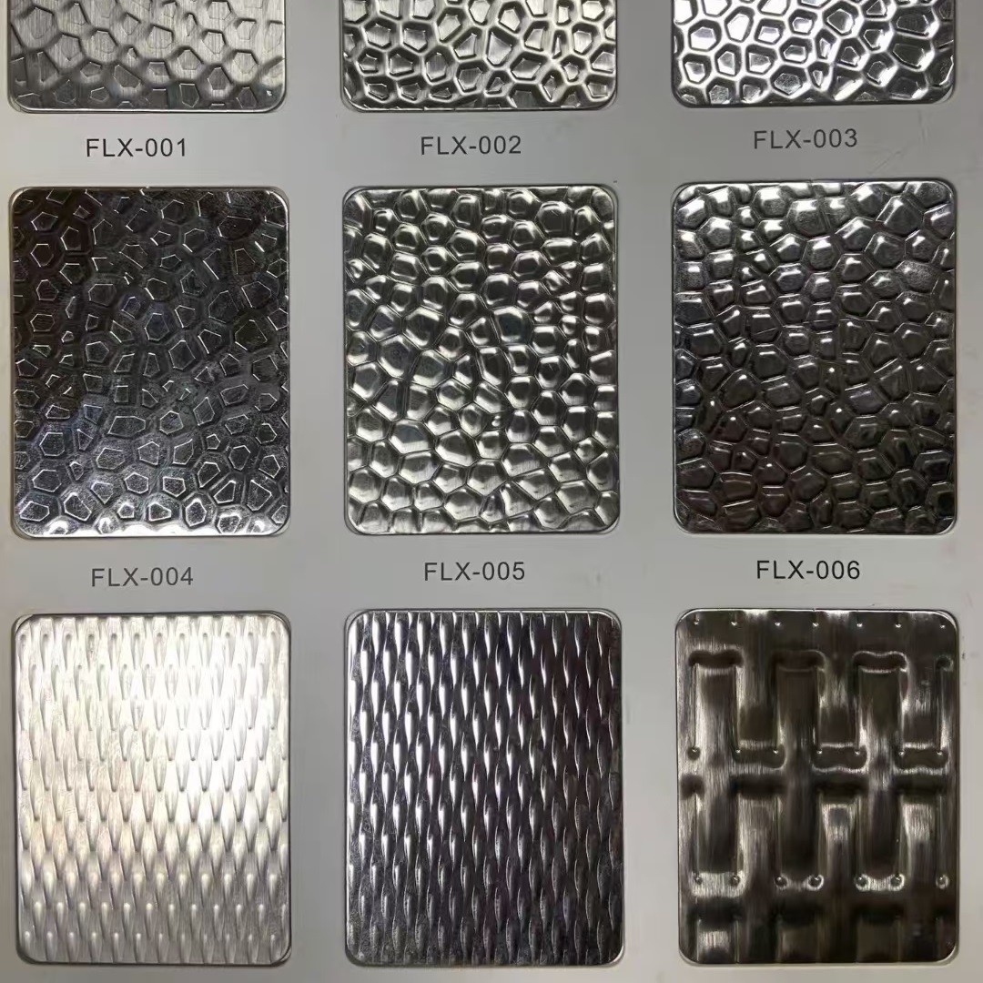 Bronze Gold Sliver Color 201 304 316 430 Embossed Stainless Steel Sheet / SS Sheet