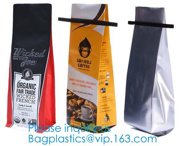 BRC Standard Qual Seal Kraft Paper Bags With Tin Tie Coffee Bags Plastic Valve,Customzed Side-Gusset Valve Tintie Plasti