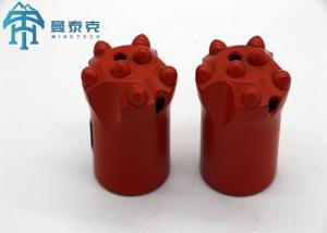 China Red 40mm Drill Tapered Button Bit Carbon Steel Hard Rock Mining on sale