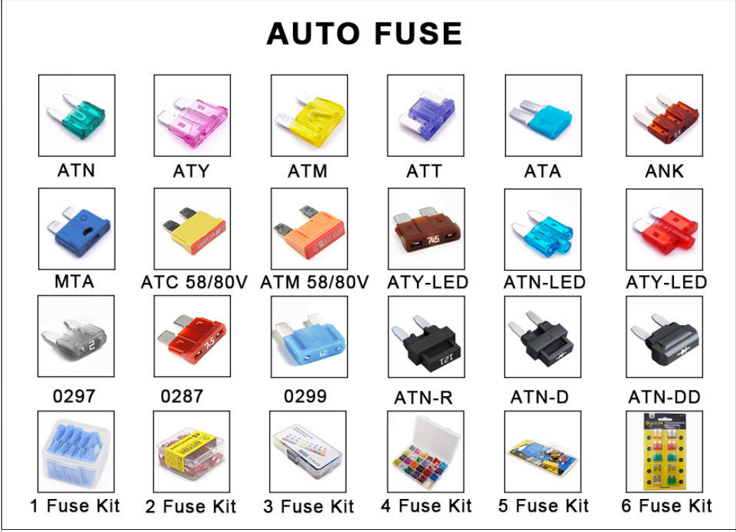 Car Audio Fuse 30A-100A 10X38mm Tubular Fuse Gold Plated Nickel Plated Automotive Tube Glass 5AG AGU Fuse