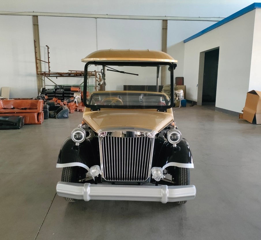 Vintage Electric Car The Classic Golf Cart for Small Group Transportation Black Color for Resort