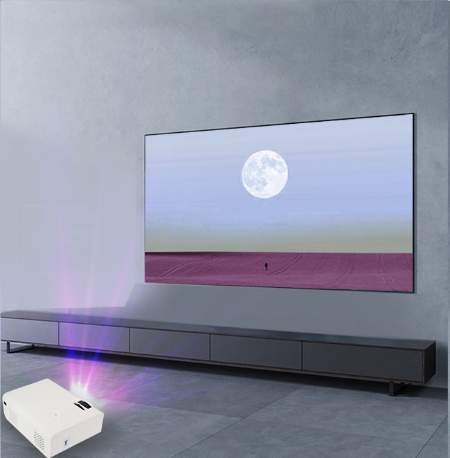1920*1080P Portable LCD LED Mini Projector 200 ANSI Lumens Small Size Big Screen