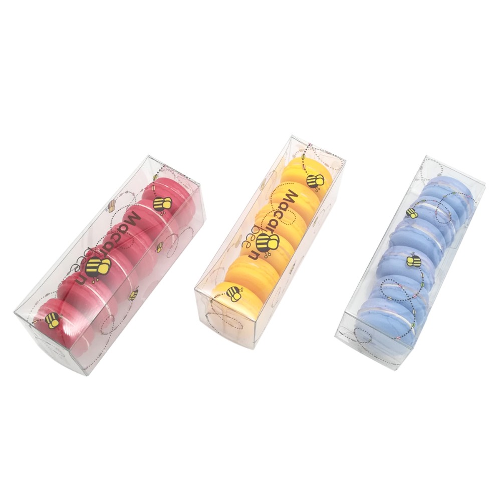 Plastic PVC PET candy cookie custom 6pcs macaron packing gift packaging box Wholesale