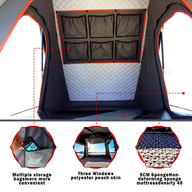 OEM Manufacturer Wholesale Aluminum Hard Shell Car Roof Tent With Ladder Quick Automatic Opening