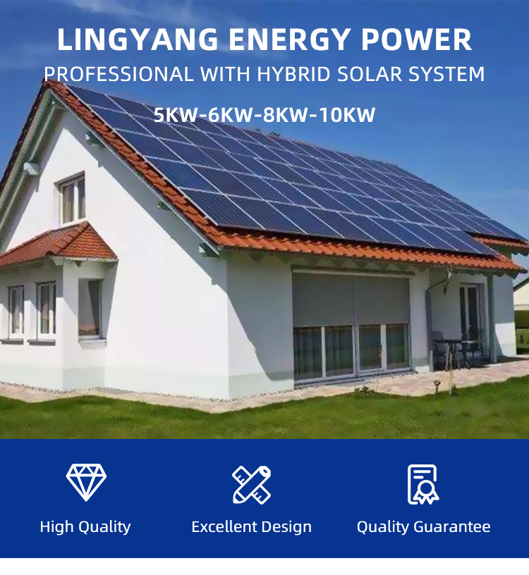 Home Power Solar Panel Power System Kit Roof Mounting 5KW 6KW 8KW 10KW