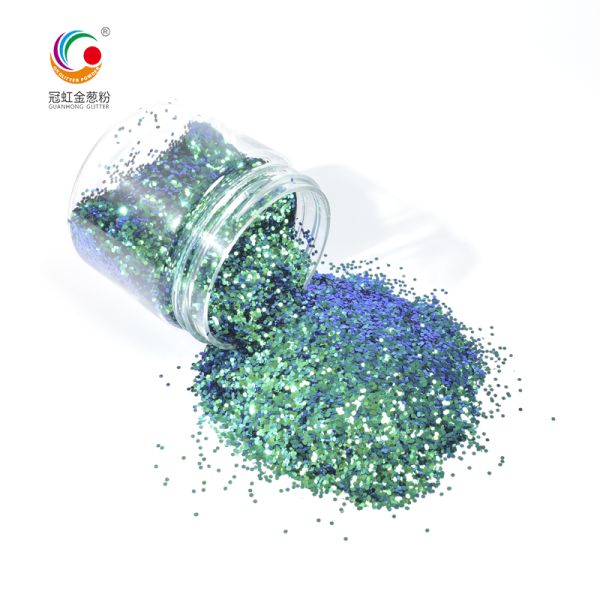 Photorefractive Chunky Loose Glitter Bulk Chameleon Hexagon Loose Cosmetic Glitter